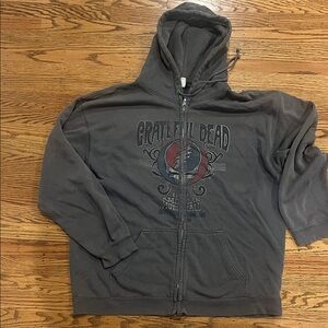 Liquid Blue Grateful Dead Charcoal Zip-Up Sweatshirt Size XL
